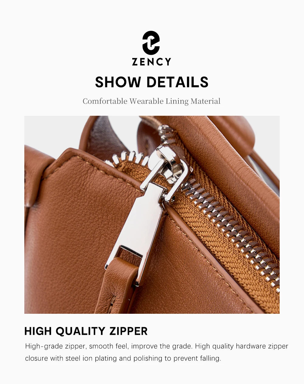 Zency Minimalist luxury Designer Bag Women Messenger Bag Genuine Leather Shoulder Handbags Large Capacity Tote Bag HoboFor Work