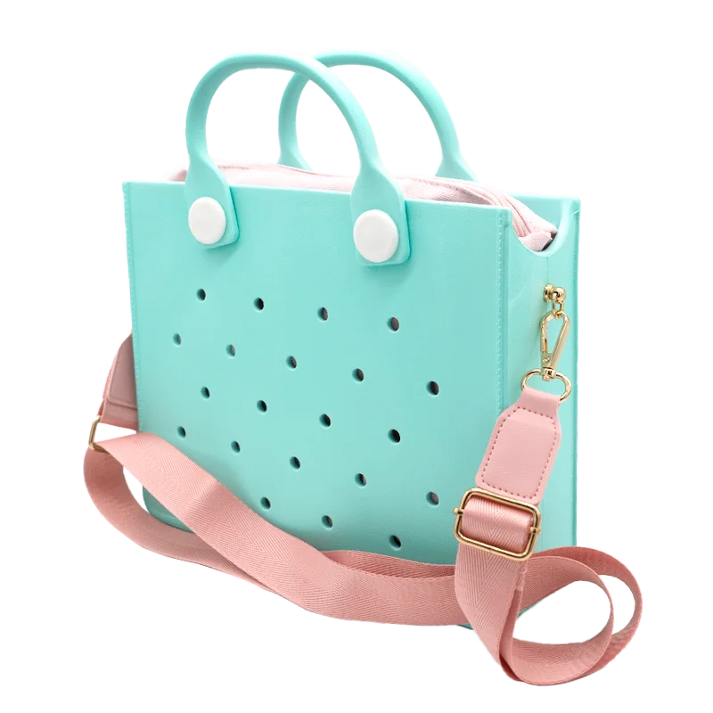 Fashion Large Storage Women Shoulder Bag Soft EVA Safety Handbag for Women Outdoors Waterproof Beach Tote Bag fit Wedding Party