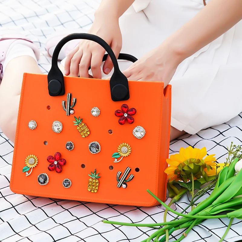 Fashion Large Storage Women Shoulder Bag Soft EVA Safety Handbag for Women Outdoors Waterproof Beach Tote Bag fit Wedding Party