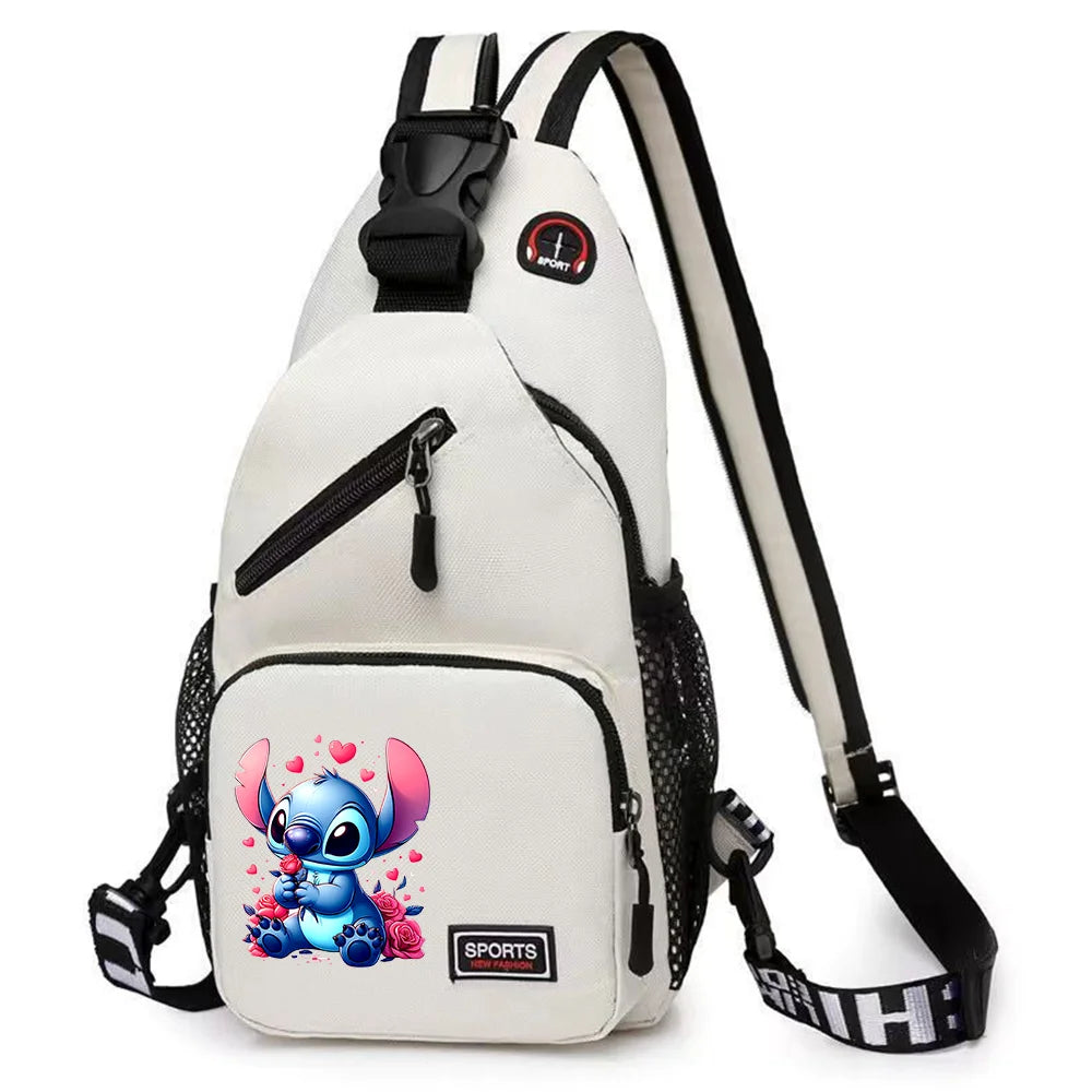 Lilo Stitch Chest Bag Sling Messenger Bags Crossbody Backpack Travel Sports Bagpack Men Shoulder Bag Women Gift Rucksacks