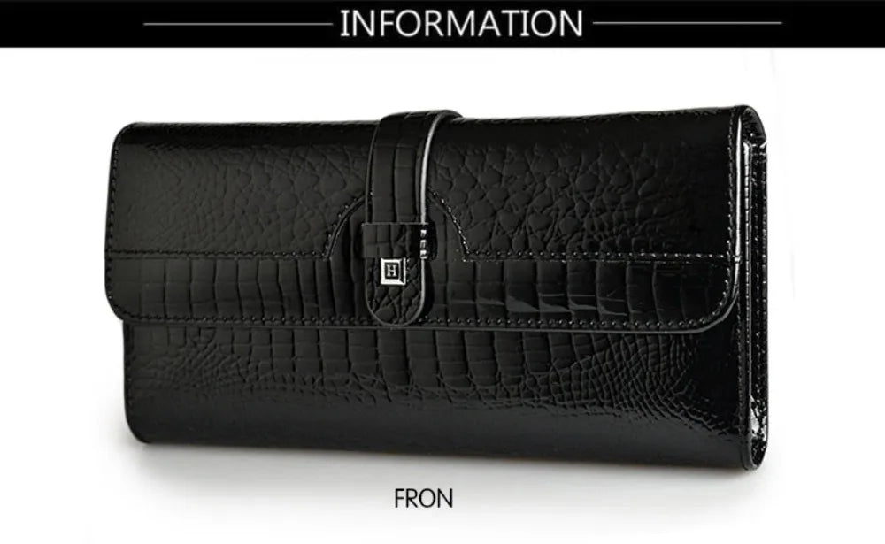 Genuine	Leather Purses for Women Long Handbags RFID	Credit Card Holder Wallets Luxury Designer Cardholder Bag Women's Wallet