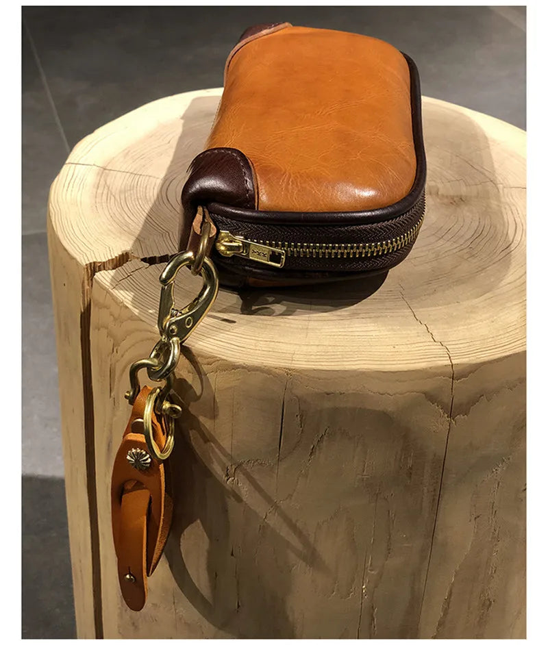 Vintage Handmade Luxury Genuine Leather Men Clutch Bag Casual Designer High Quality Real Cowhide Phone Card Holder Wallet