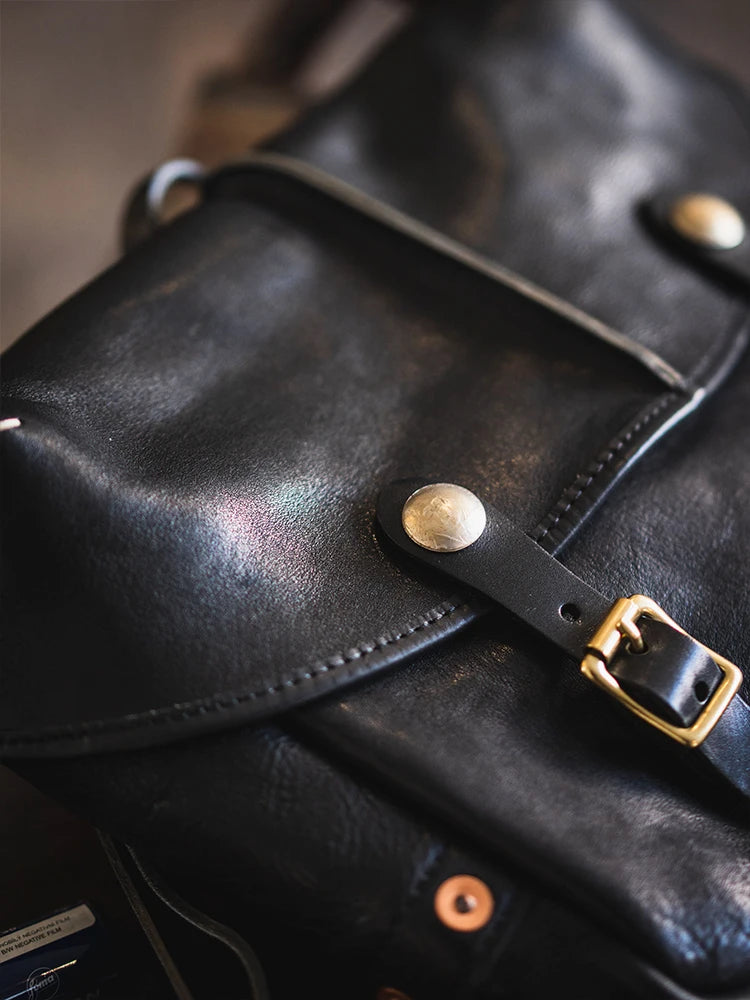 Fashion vintage organizer designer handmade luxury genuine leather men's messenger bag casual work cow leather shoulder bag