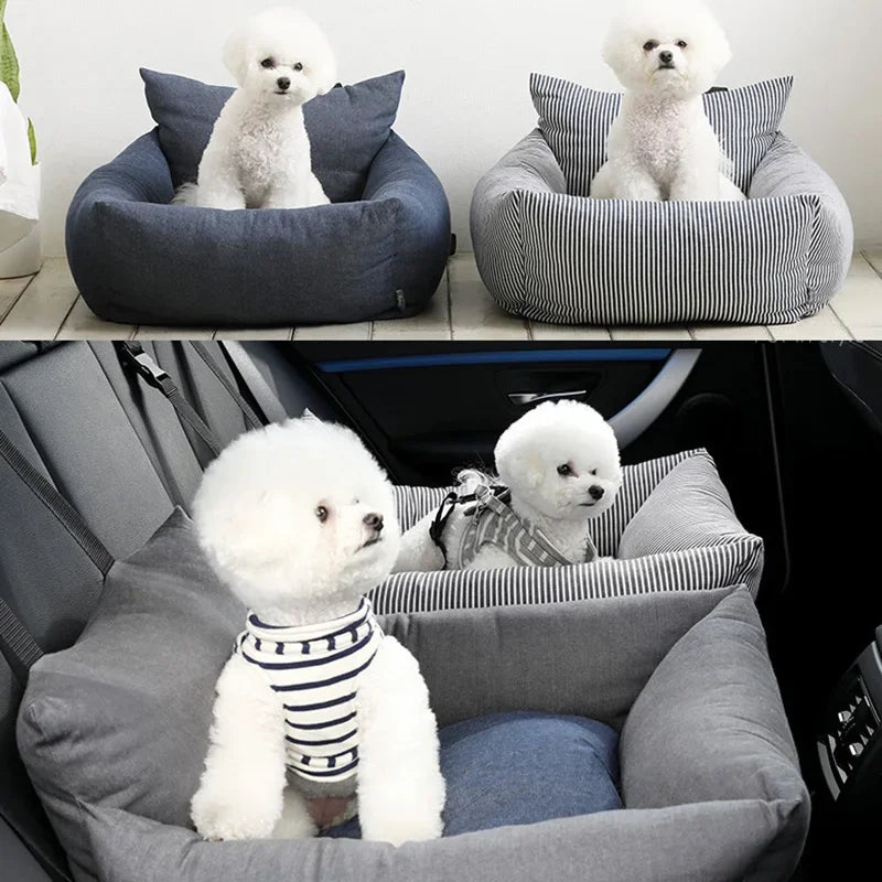 Blue Starry Sky Travel Dog Car Seats for Small Medium Dogs Pet Car Carrier Bed Cover Comfortable and Warm Pet Products