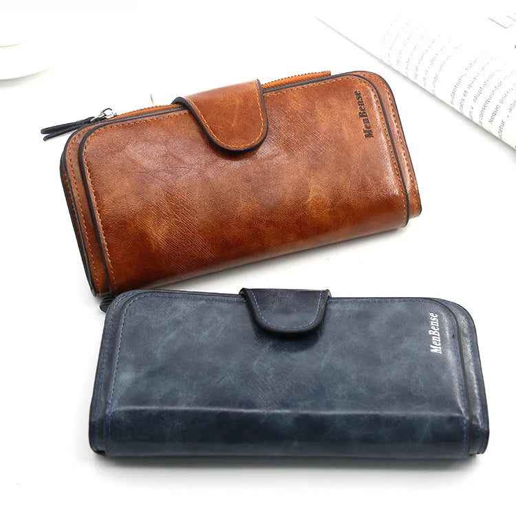 Women's Wallet Made of Leather Wallets Three Fold VINTAGE Womens Purses Mobile Phone Purse Female Coin Purse Carteira Feminina