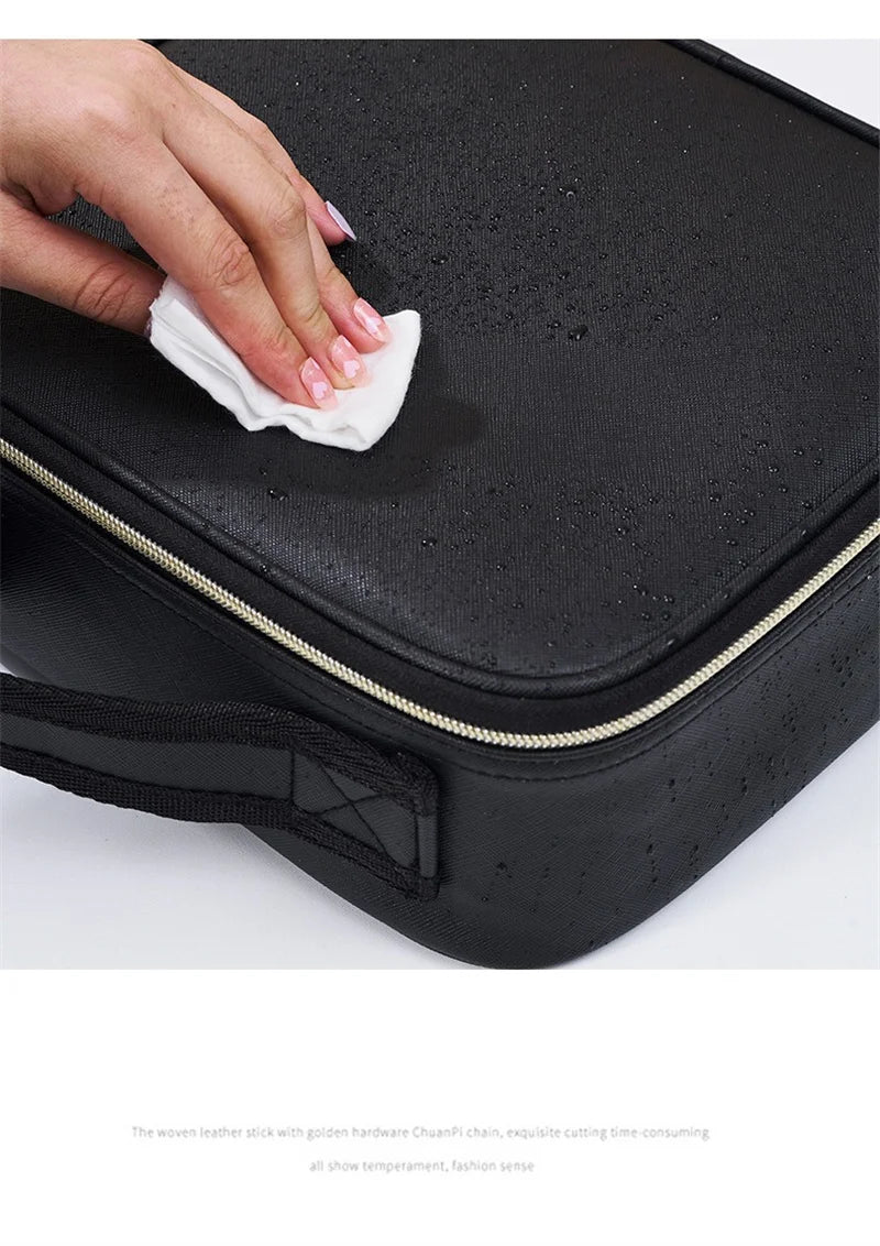 LED Cosmetic Case with Lights and Mirror Cosmetic Bag Large Capacity Premium Feeling Cosmetic Bag Luxury makeup bag