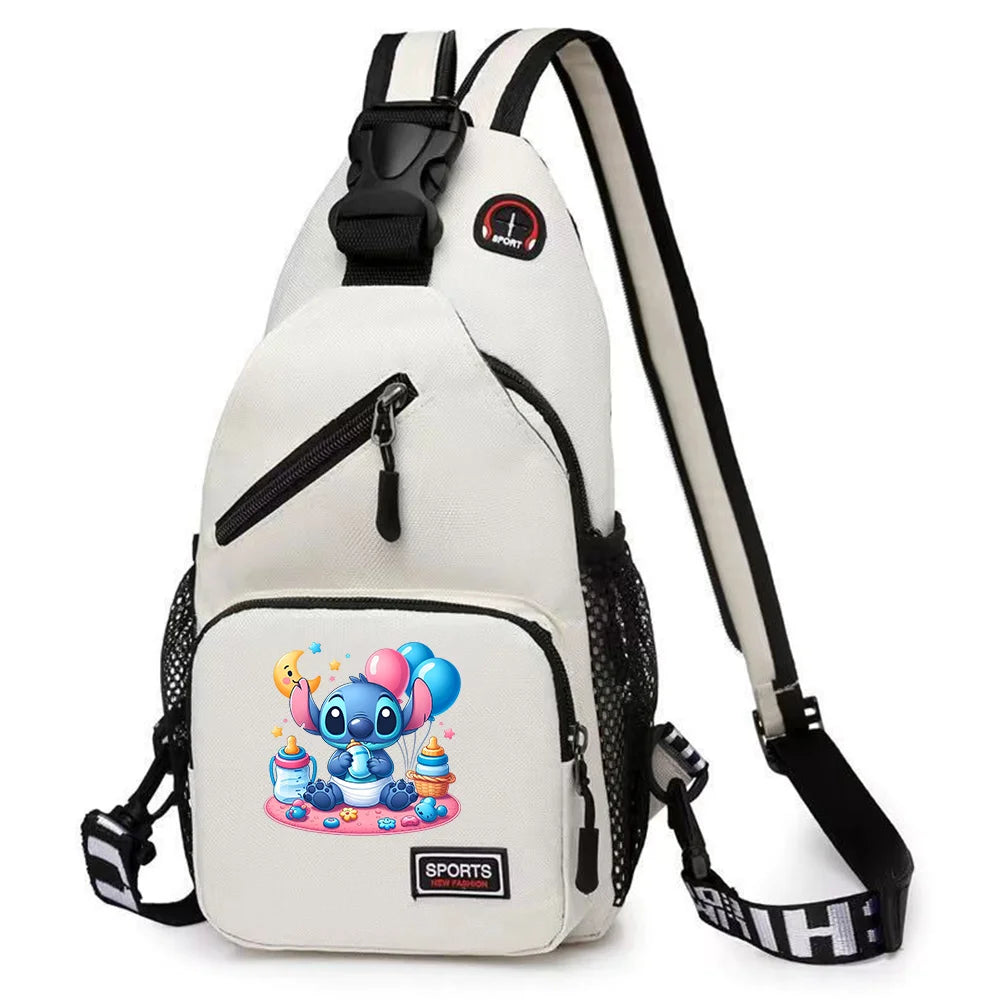 Lilo Stitch Chest Bag Sling Messenger Bags Crossbody Backpack Travel Sports Bagpack Men Shoulder Bag Women Gift Rucksacks