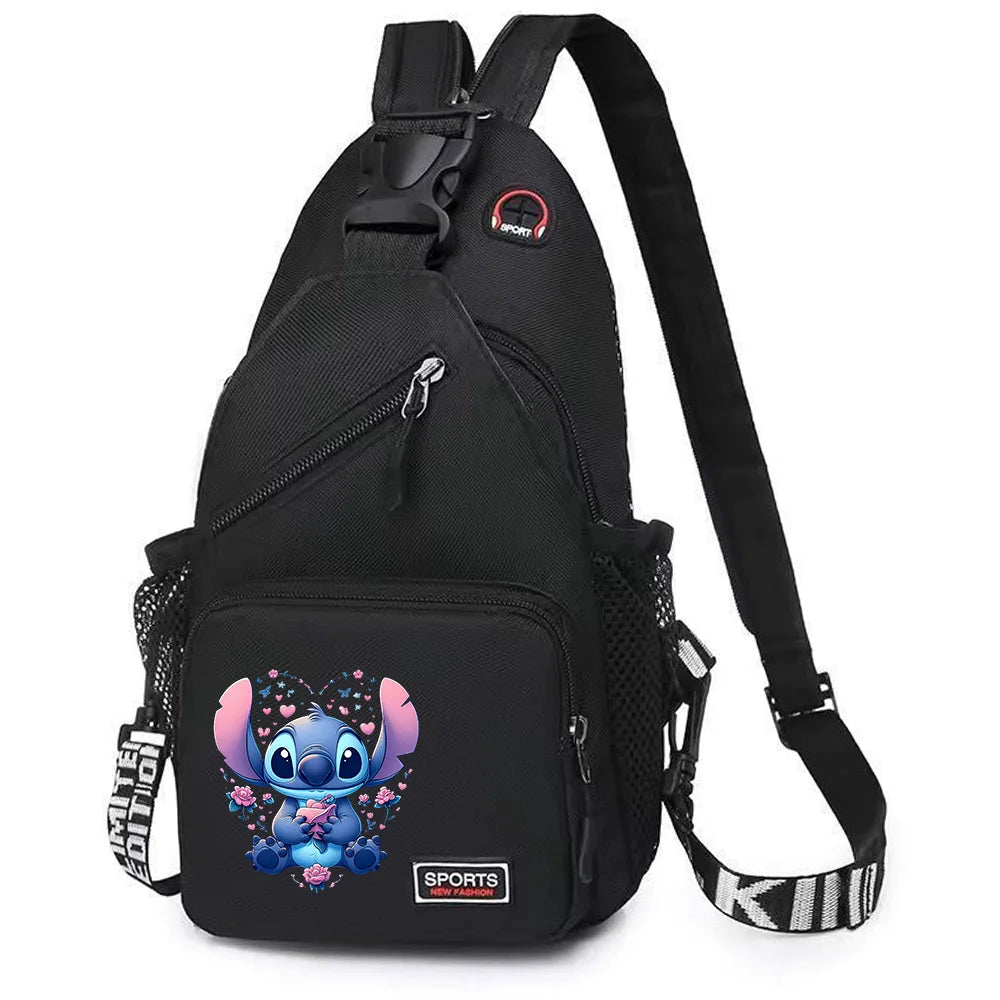 Lilo Stitch Chest Bag Sling Messenger Bags Crossbody Backpack Travel Sports Bagpack Men Shoulder Bag Women Gift Rucksacks