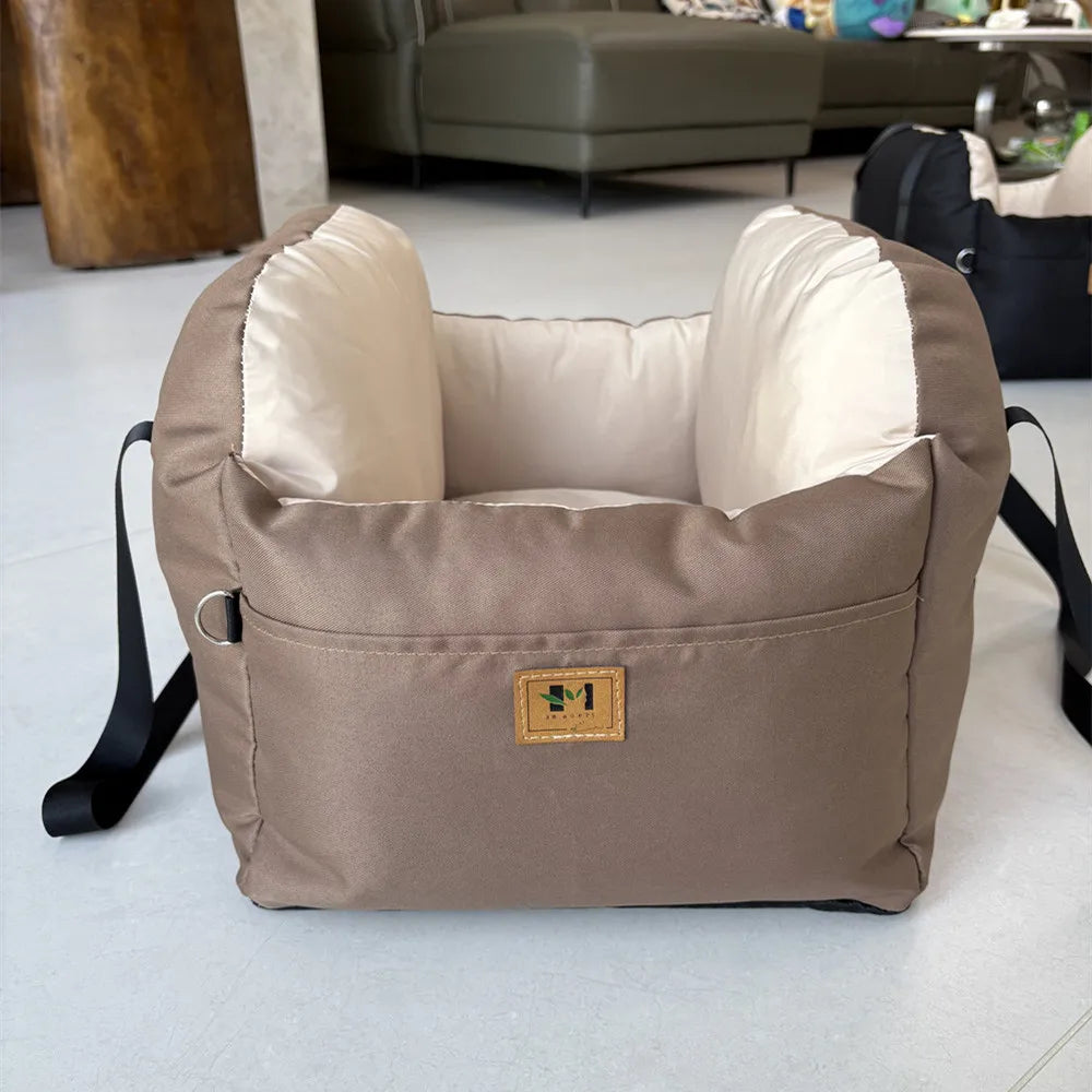 Dog Car SUV Seat Puppy Bed with Adjustable Fixed Strap Non-Slip Bottom Dog Seat for Dog Cat Traveling Carry Supplies Washable