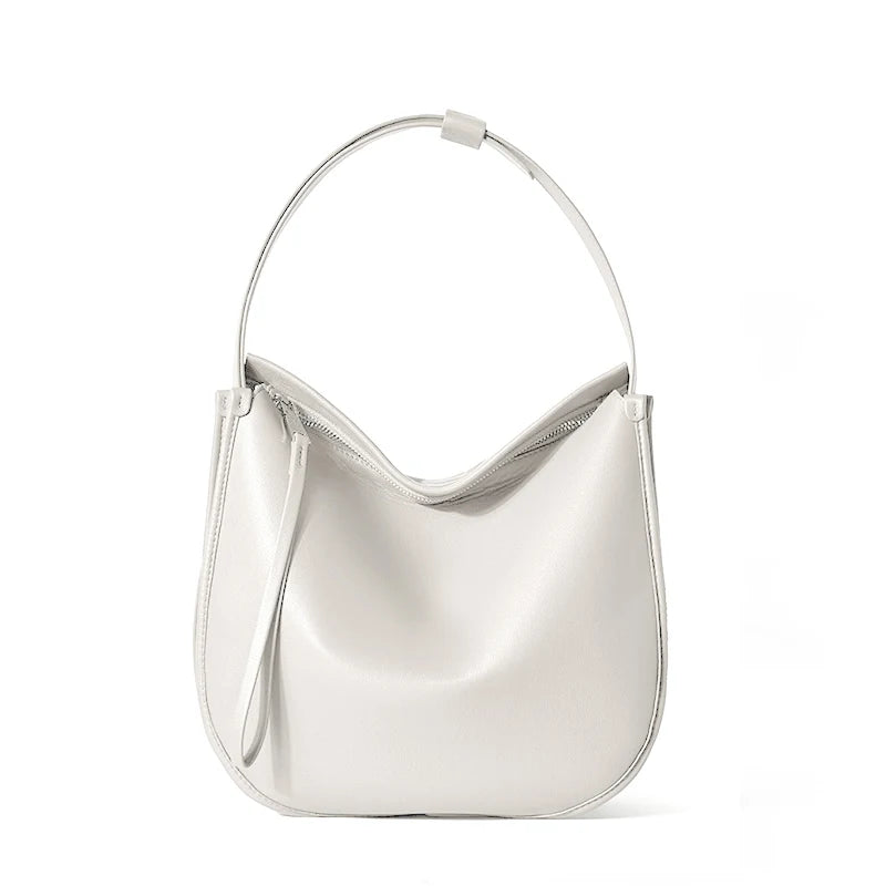 Zency Minimalist luxury Designer Bag Women Messenger Bag Genuine Leather Shoulder Handbags Large Capacity Tote Bag HoboFor Work