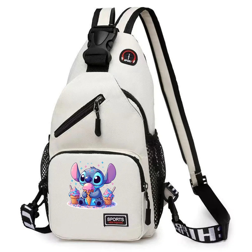 Lilo Stitch Chest Bag Sling Messenger Bags Crossbody Backpack Travel Sports Bagpack Men Shoulder Bag Women Gift Rucksacks