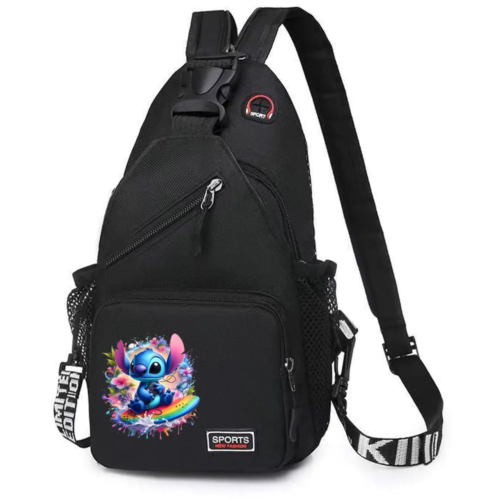 Lilo Stitch Chest Bag Sling Messenger Bags Crossbody Backpack Travel Sports Bagpack Men Shoulder Bag Women Gift Rucksacks