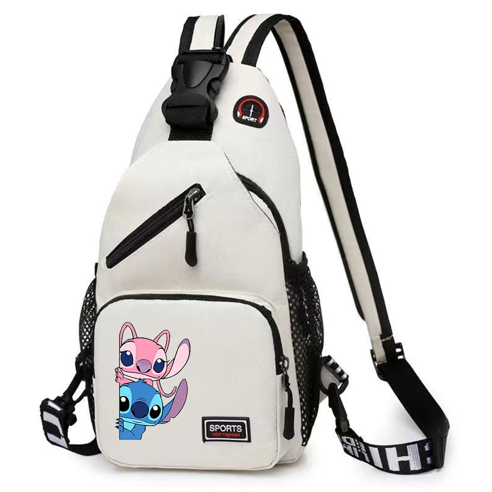 Lilo Stitch Chest Bag Sling Messenger Bags Crossbody Backpack Travel Sports Bagpack Men Shoulder Bag Women Gift Rucksacks