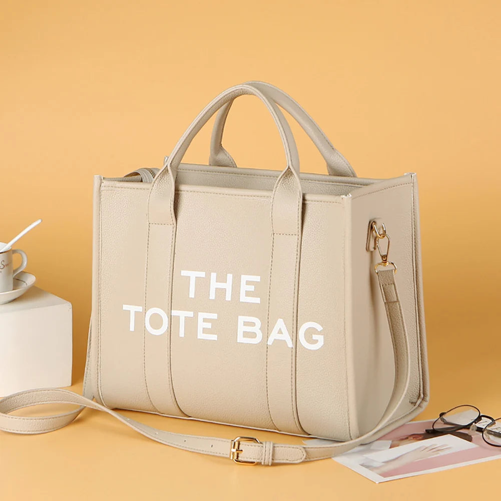 Women Luxury Designer Handbag Simple PU Shoulder Purse Fashion Messenger Bag Large Capacity for Outdoor Travel Work Shopping