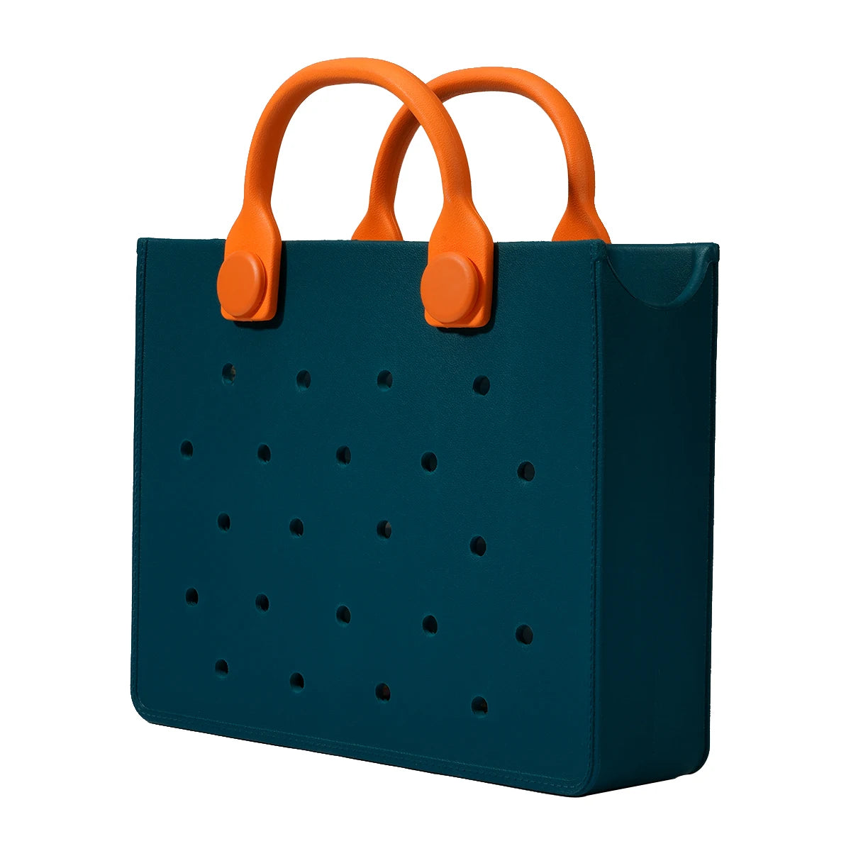 The orange guy Purple Women Fashion New EVA Punched Handbag Casual Waterproof Travel Tote Bag Fit Charms Outdoor Beach Bags