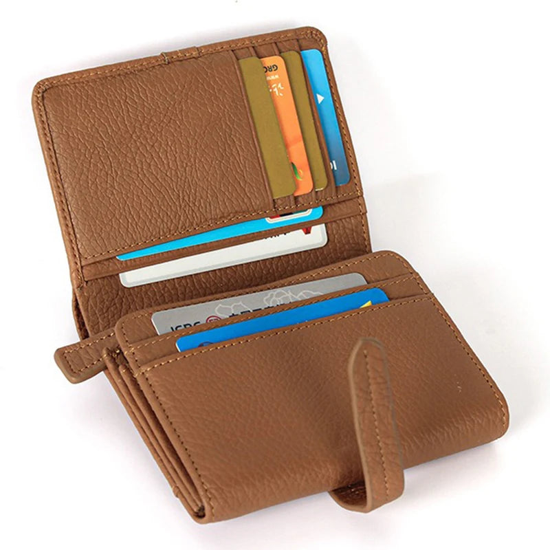 Women's	Wallets Luxury	Designer Genuine Leather Purses for Women Card Holder Wallet with Zipper Coin Pocket Short Billfold