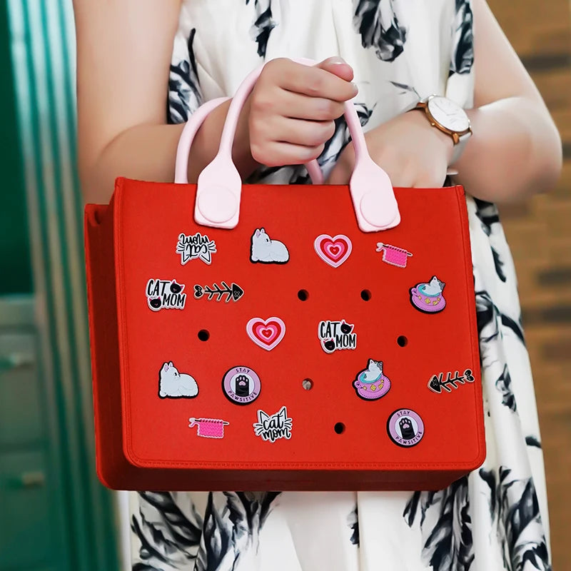 Fashion Large Storage Women Shoulder Bag Soft EVA Safety Handbag for Women Outdoors Waterproof Beach Tote Bag fit Wedding Party