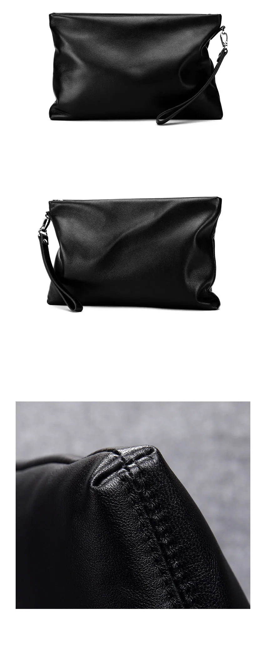 2025 New Men's Genuine Leather Handbag, Casual Leather Business Underarm Bag, Luxury Design, Mobile Report