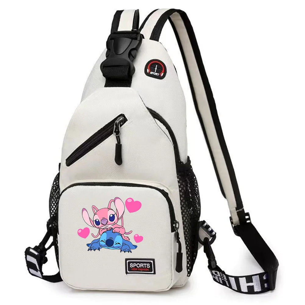 Lilo Stitch Chest Bag Sling Messenger Bags Crossbody Backpack Travel Sports Bagpack Men Shoulder Bag Women Gift Rucksacks