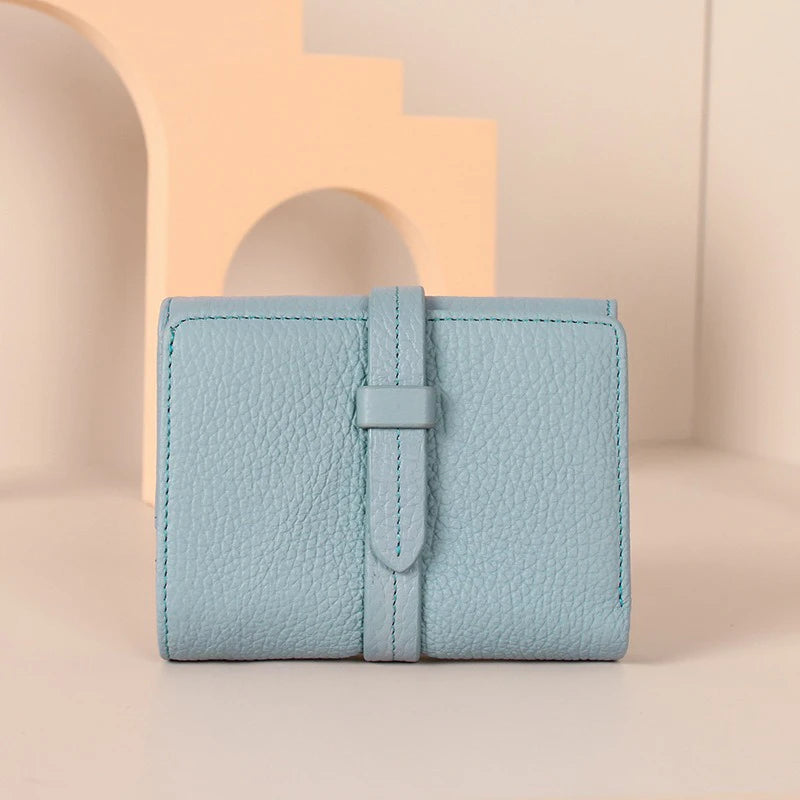 Women's	Wallets Luxury	Designer Genuine Leather Purses for Women Card Holder Wallet with Zipper Coin Pocket Short Billfold