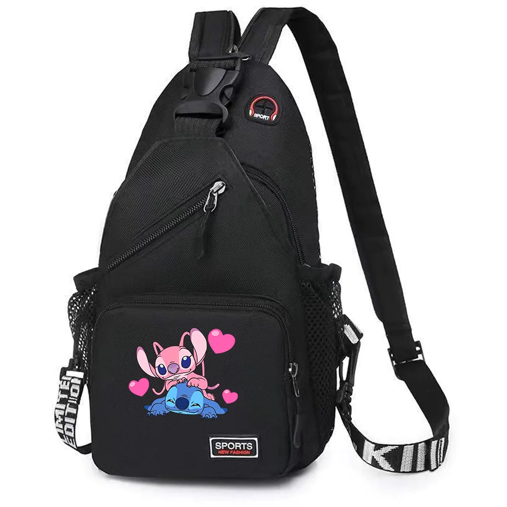 Lilo Stitch Chest Bag Sling Messenger Bags Crossbody Backpack Travel Sports Bagpack Men Shoulder Bag Women Gift Rucksacks