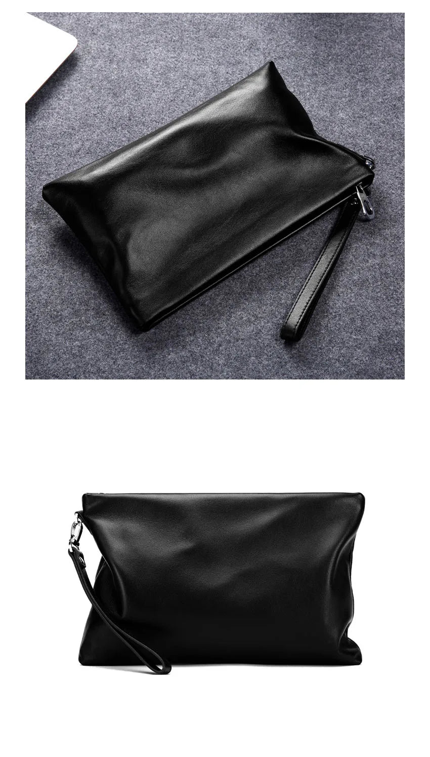 2025 New Men's Genuine Leather Handbag, Casual Leather Business Underarm Bag, Luxury Design, Mobile Report