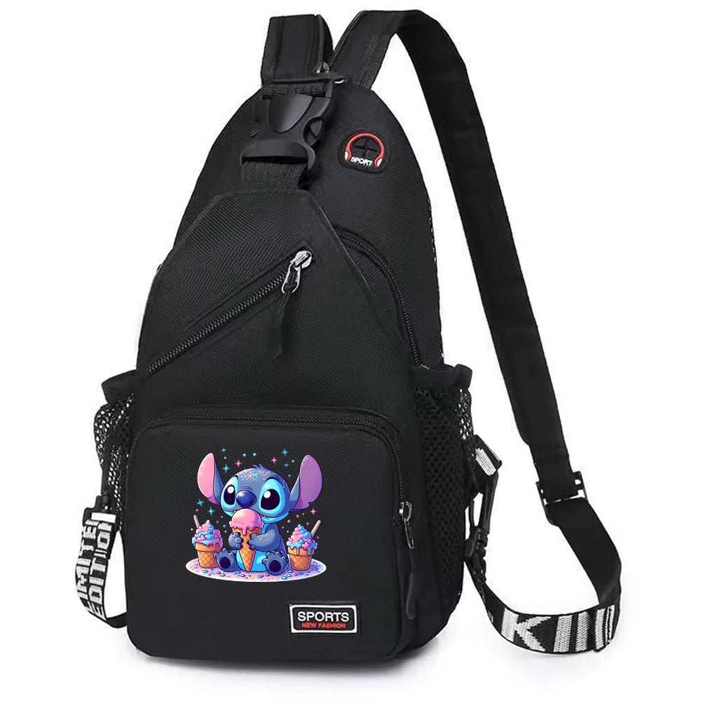 Lilo Stitch Chest Bag Sling Messenger Bags Crossbody Backpack Travel Sports Bagpack Men Shoulder Bag Women Gift Rucksacks