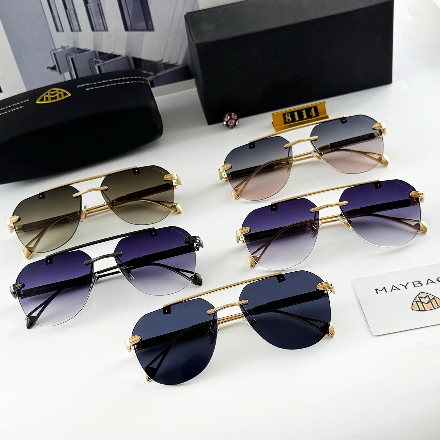 Car High-End Luxury Sunglasses Maybach S Class GLS480 GLS600 S450 S480 S500 S560 S580 S600 S650 S680 Men Women Fashion Goggles
