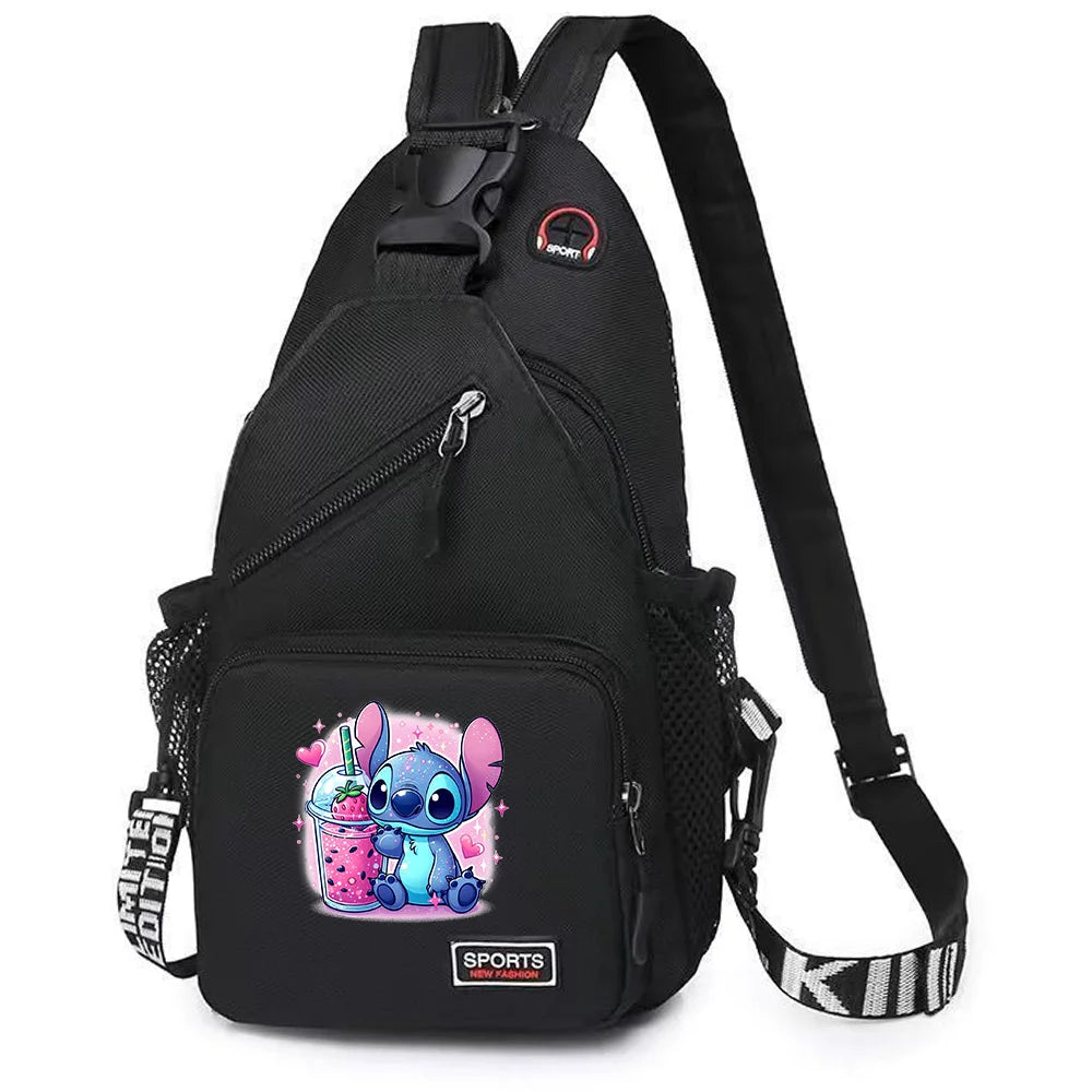 Lilo Stitch Chest Bag Sling Messenger Bags Crossbody Backpack Travel Sports Bagpack Men Shoulder Bag Women Gift Rucksacks