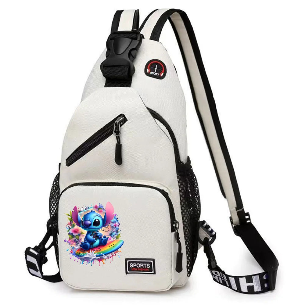 Lilo Stitch Chest Bag Sling Messenger Bags Crossbody Backpack Travel Sports Bagpack Men Shoulder Bag Women Gift Rucksacks