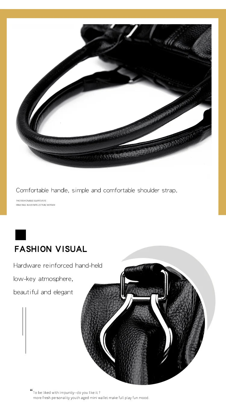 Genuine Casual Tote Bag Luxury Handbags For Women Designer Purses and Handbag High Quality Soft Leather Commuting Hand Bags