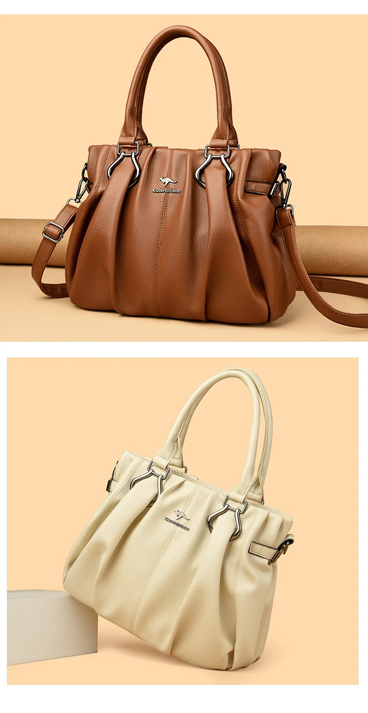 Genuine Casual Tote Bag Luxury Handbags For Women Designer Purses and Handbag High Quality Soft Leather Commuting Hand Bags