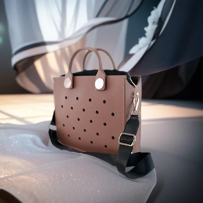 Fashion Large Storage Women Shoulder Bag Soft EVA Safety Handbag for Women Outdoors Waterproof Beach Tote Bag fit Wedding Party