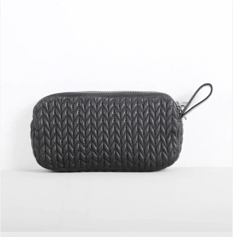 New Fashion Clutch Bag Genuine Leather Luxury Double Zipper Long Wallet Casual Cell Phone Purses Sheepskin Unisex Hand Bags