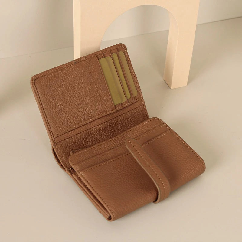 Women's	Wallets Luxury	Designer Genuine Leather Purses for Women Card Holder Wallet with Zipper Coin Pocket Short Billfold