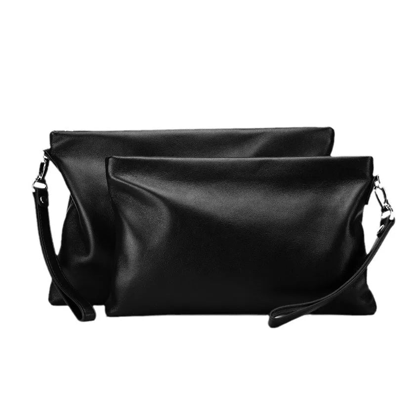 2025 New Men's Genuine Leather Handbag, Casual Leather Business Underarm Bag, Luxury Design, Mobile Report