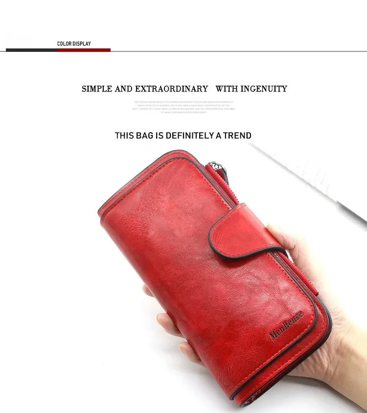 Women's Wallet Made of Leather Wallets Three Fold VINTAGE Womens Purses Mobile Phone Purse Female Coin Purse Carteira Feminina