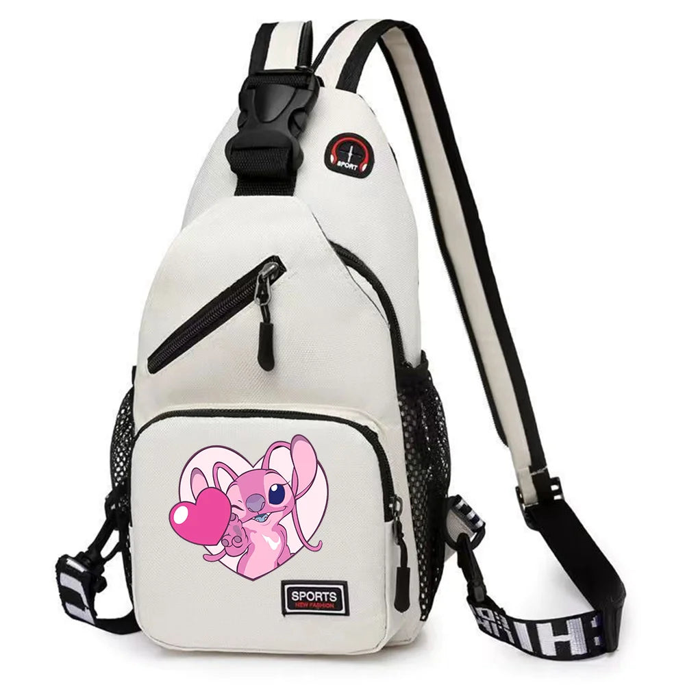 Lilo Stitch Chest Bag Sling Messenger Bags Crossbody Backpack Travel Sports Bagpack Men Shoulder Bag Women Gift Rucksacks