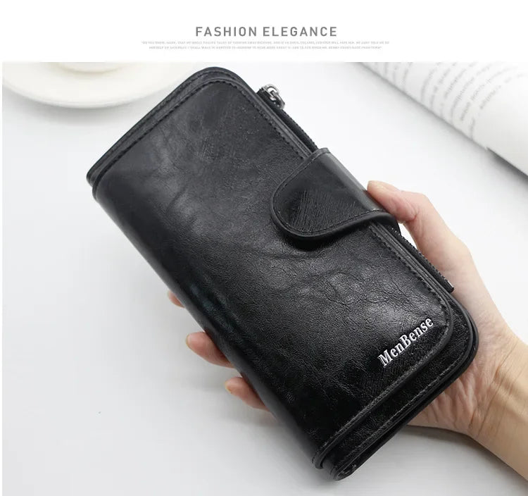 Women's Wallet Made of Leather Wallets Three Fold VINTAGE Womens Purses Mobile Phone Purse Female Coin Purse Carteira Feminina