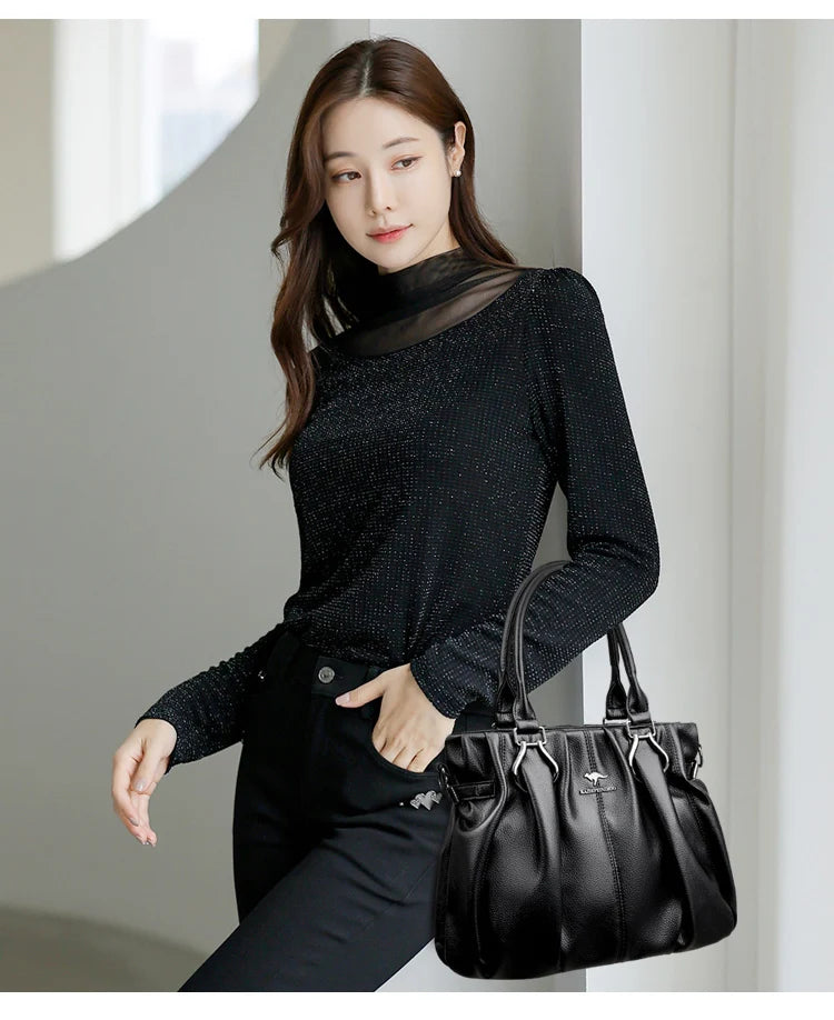 Genuine Casual Tote Bag Luxury Handbags For Women Designer Purses and Handbag High Quality Soft Leather Commuting Hand Bags