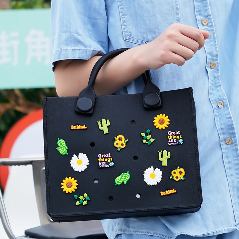 Fashion Large Storage Women Shoulder Bag Soft EVA Safety Handbag for Women Outdoors Waterproof Beach Tote Bag fit Wedding Party