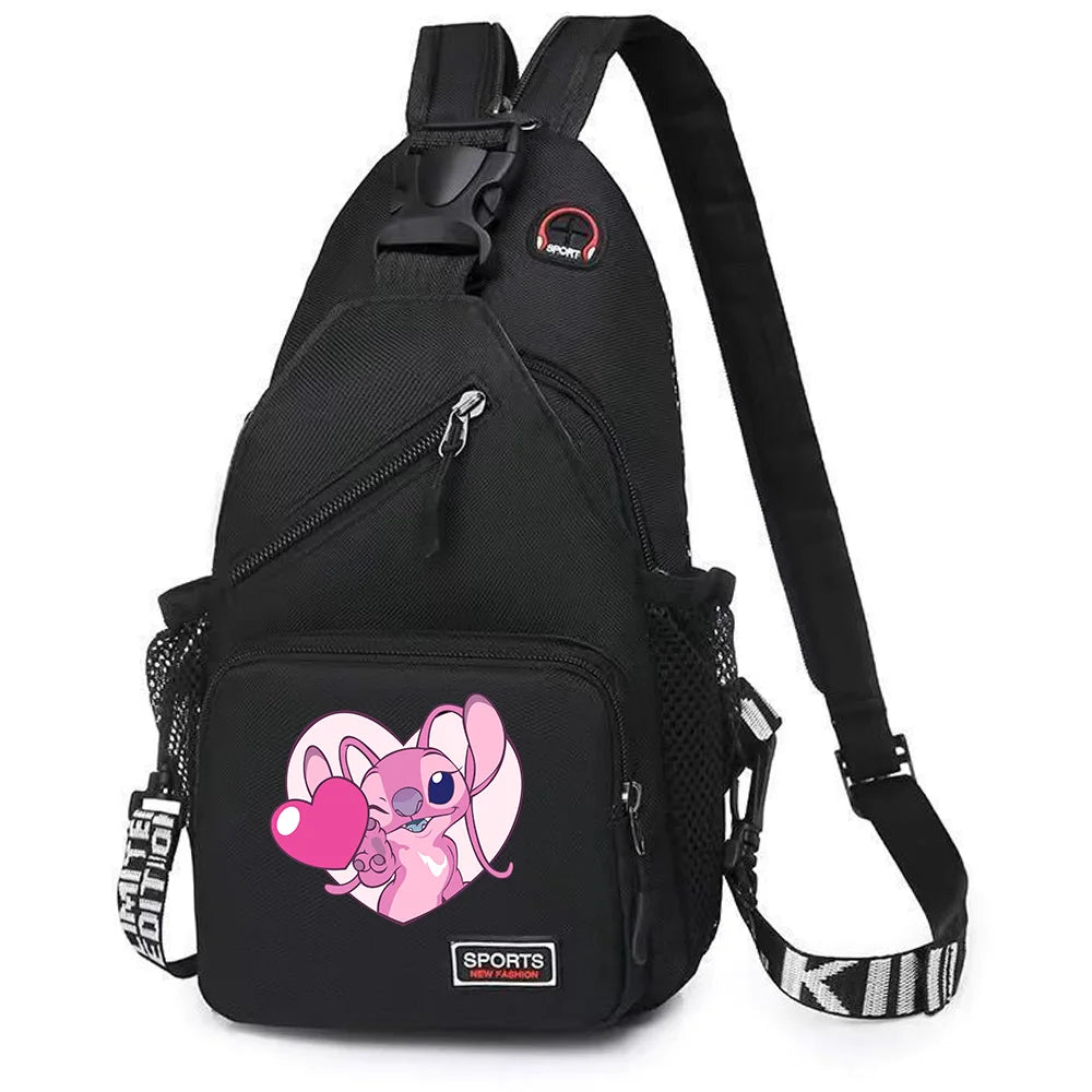 Lilo Stitch Chest Bag Sling Messenger Bags Crossbody Backpack Travel Sports Bagpack Men Shoulder Bag Women Gift Rucksacks