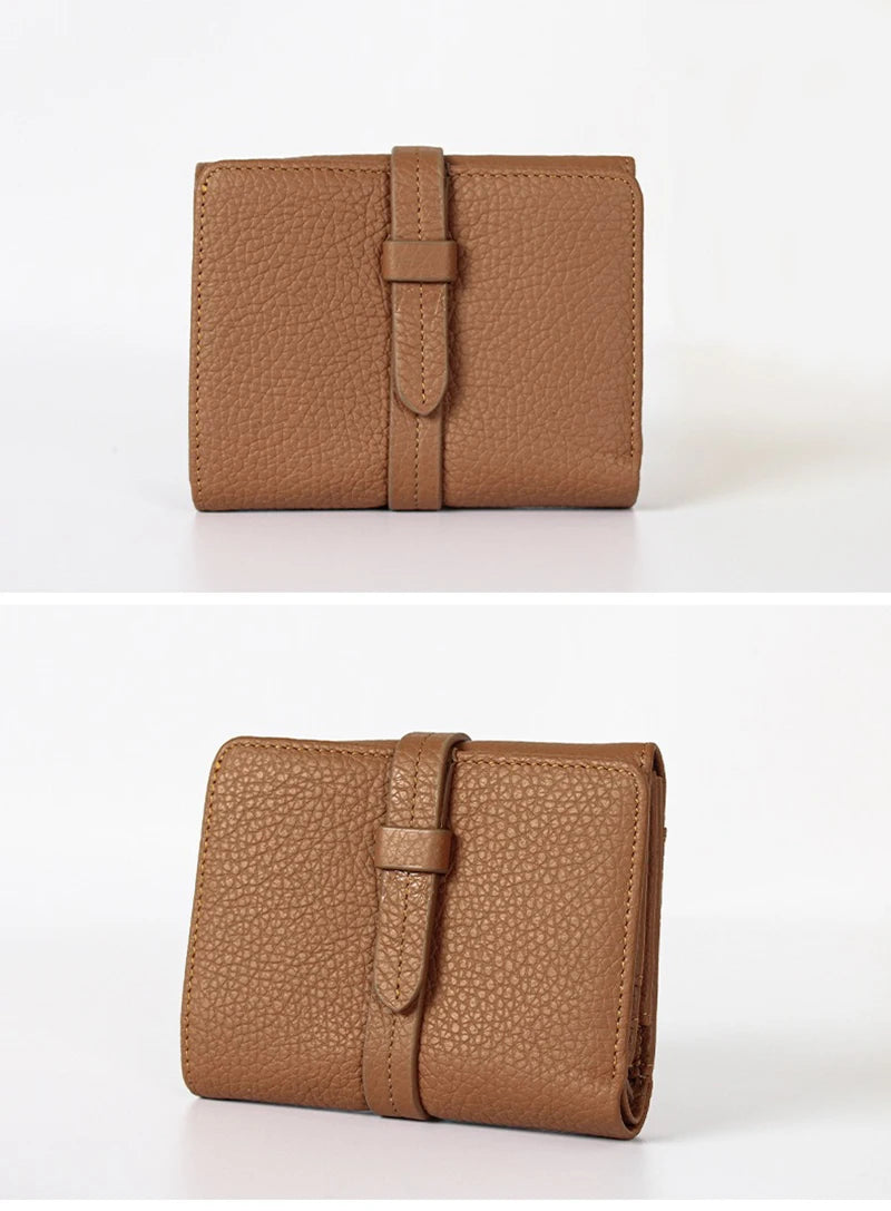 Women's	Wallets Luxury	Designer Genuine Leather Purses for Women Card Holder Wallet with Zipper Coin Pocket Short Billfold