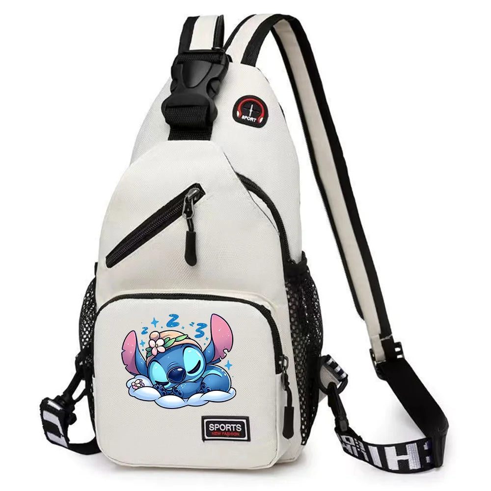 Lilo Stitch Chest Bag Sling Messenger Bags Crossbody Backpack Travel Sports Bagpack Men Shoulder Bag Women Gift Rucksacks