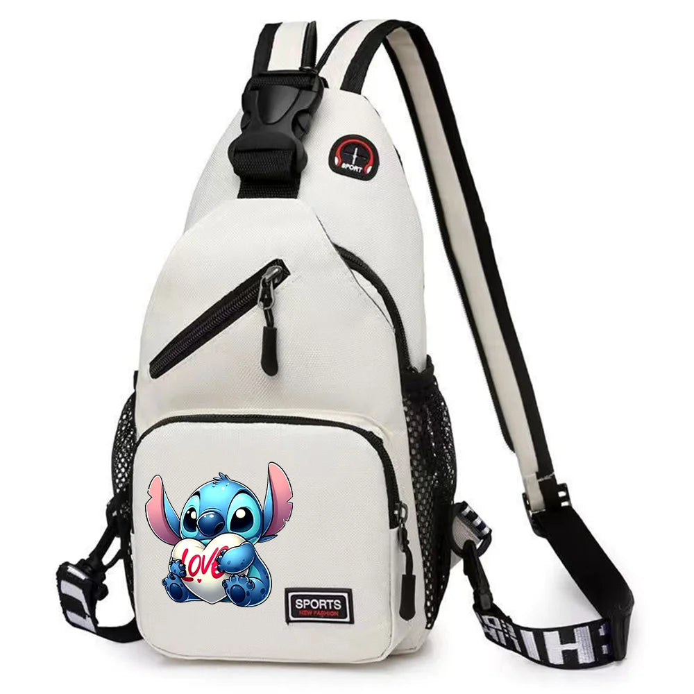 Lilo Stitch Chest Bag Sling Messenger Bags Crossbody Backpack Travel Sports Bagpack Men Shoulder Bag Women Gift Rucksacks