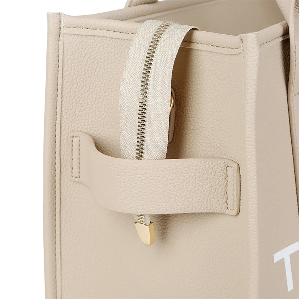 Women Luxury Designer Handbag Simple PU Shoulder Purse Fashion Messenger Bag Large Capacity for Outdoor Travel Work Shopping