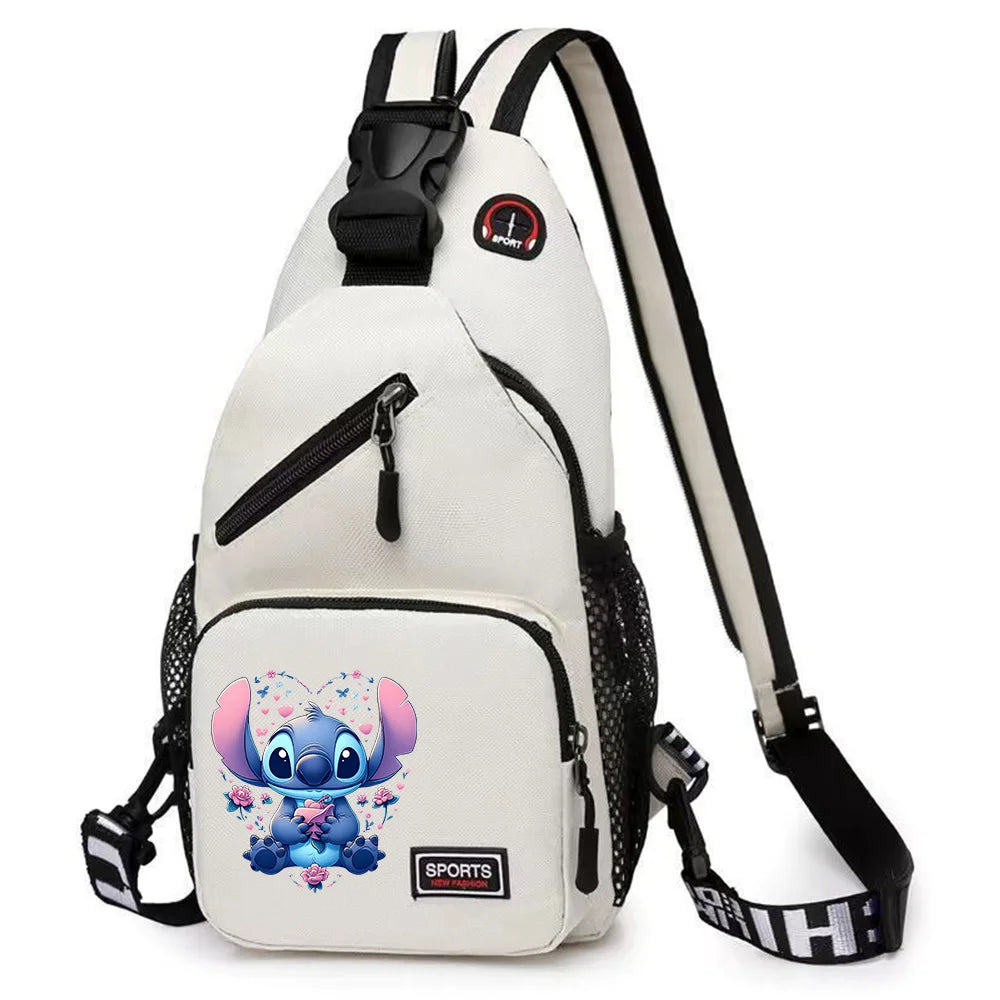 Lilo Stitch Chest Bag Sling Messenger Bags Crossbody Backpack Travel Sports Bagpack Men Shoulder Bag Women Gift Rucksacks