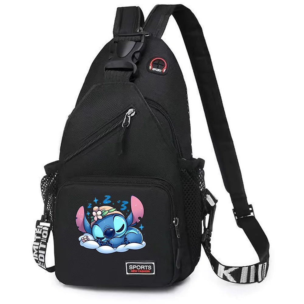 Lilo Stitch Chest Bag Sling Messenger Bags Crossbody Backpack Travel Sports Bagpack Men Shoulder Bag Women Gift Rucksacks