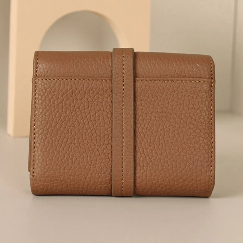 Women's	Wallets Luxury	Designer Genuine Leather Purses for Women Card Holder Wallet with Zipper Coin Pocket Short Billfold