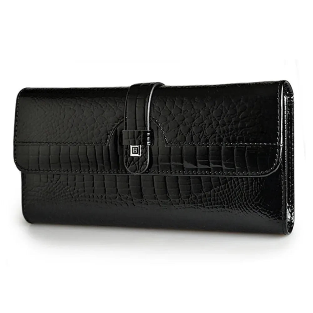 Genuine	Leather Purses for Women Long Handbags RFID	Credit Card Holder Wallets Luxury Designer Cardholder Bag Women's Wallet